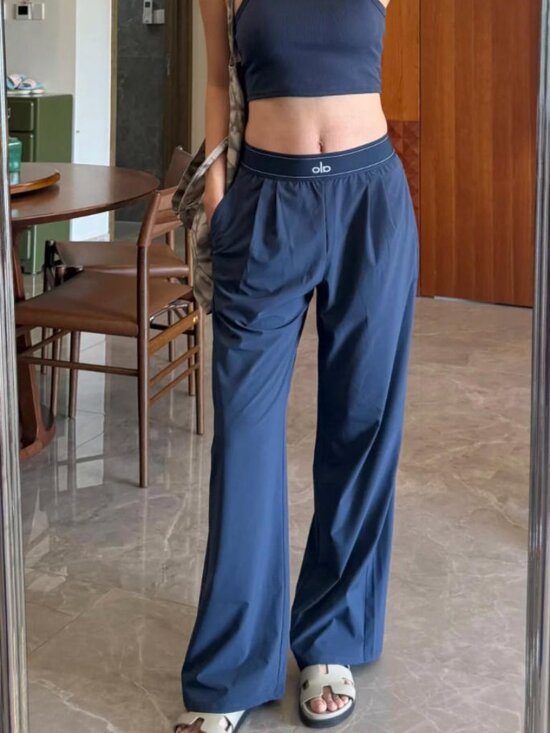 ALO Yoga Pants - Alo Yoga 👖 Suit Up Trouser Navy Blue NWT 🍹Perfect for office daily commute